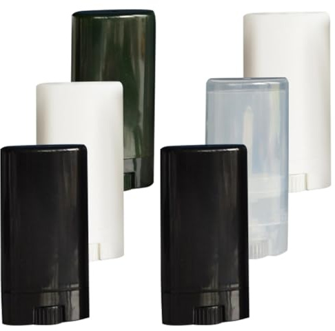 SOESFOUFU Set de 6 Tubos Vacíos Portátiles de 15g para Soporte de Brillo Labial y Desodorante, Diseño Compacto y Ligero de Plástico para Viaje y Uso Personal Color Aleatorio