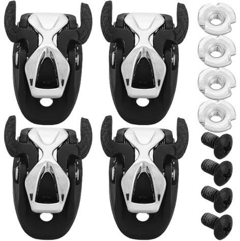 UTHCLO 4 Hebillas de Patín para Adultos con Microajuste Ergonómico, Cierre Resistente con Tornillos, Repuesto para Patines en Línea Exteriores, Accesorio Duradero para Deportes