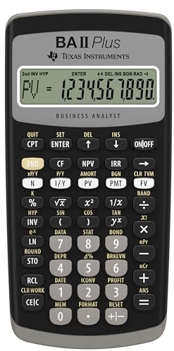 Texas Instruments IIBAPL/TBL/1L1 BA II Plus Financial Calculator, Black, small