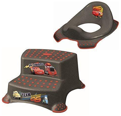 2er Set Z Disney Cars metallic WC Aufsatz + Hocker zweistufig Toilettentrainer