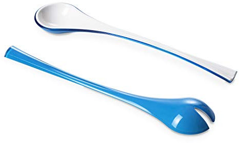 Omada Design Couverts à salade, vaisselle modernes, avec effet dégradé sur l'extérieur, Ligne Trendy, Turquoise