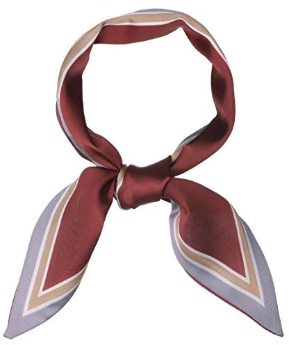 sourcing map Women's Skinny Scarf Ribbon Hair Band Heart Print Handbag Handle Neck Scarf Wine Red Pure 86x10cm/34x4 inches(LxW)