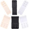 Smukdoo Bra Strap Extenders, Women Elastic Extensions Bra Extender Set 3 Rows x 3 Hooks, 3 Rows x 2 Hooks, 6 Piece,Skin,White,Black