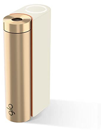 GLO Hyper X2 Tabakerhitzer, Elektrischer Tabak Heater für klassischen Zigaretten Geschmack, Alternative zur E-Zigarette, bis zu 20 Sticks pro Akku-Ladung, White/Gold