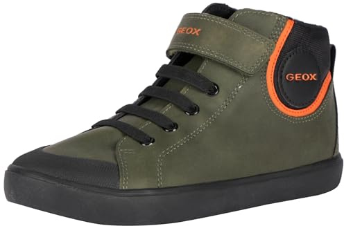 Geox Zapatillas Deportivas J Gisli Boy F para niño, Dk Green Black, 28 EU
