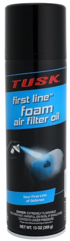 TUSK First Line Foam Air Filter Oil 13 oz – High-Tack Aerosol for Dirt Bikes, ATVs, UTVs & Off-Road Vehicles – Maximizes Dust Protection & Engine Performance