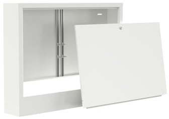 Keller Verteilerschrank Aufputz Verteilerkasten für Fußbodenheizung 12 Kreise | Platz für Elektroleisten | 1015 x 580 x 135 | 12 Heizkreise