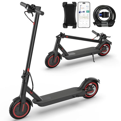 Trottinette électrique Pliable pour Adultes, pneus de 8,5 Pouces, Moteur de 300 W, Vitesse jusqu'à 20 km/h et autonomie de 25 à 35 km, avec Frein à Tambour et contrôle par Application.