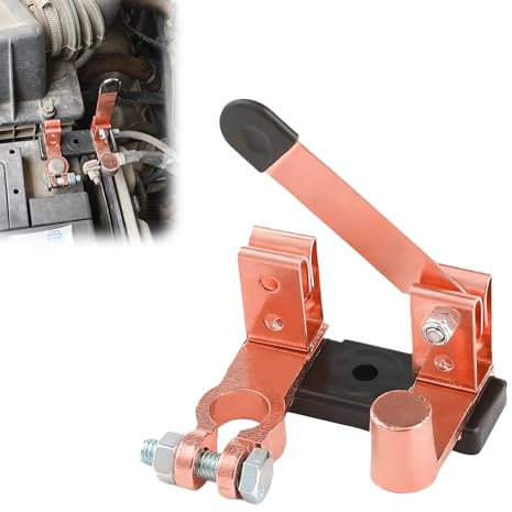 Interruttore di Disconnessione della Batteria12V 24V per Auto, Camion, Veicolo Commerciale, Interruttore Principale della Batteria con Design a Lama, Morsetto di Sicurezza, Alta Resistenza