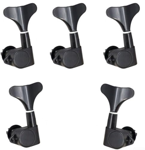 Mécaniques pour guitare basse 5 pièces de qualité professionnelle disponibles (4L1R Noir)