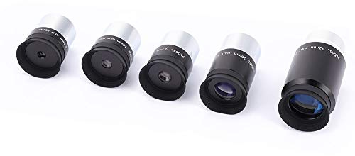 Rankomu 2X Barlow Lens 2X Teleskop Barlowlins, Plossl okularset med 6 mm, 10 mm, 12,5 mm, 20 mm och 32 mm okular, perfekt för astronomi och stjärnskådning