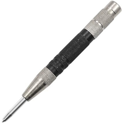 Punzón central automático de acero de metal con resorte cargado agujero central perforador automático herramienta de perforación para madera de metal. Sello central automático