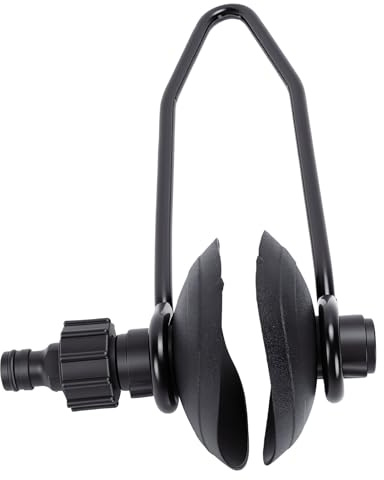 Akozon Manguito Universal para Motor Fueraborda, Enjuague de Motor Marino a Prueba de Fugas, Color Negro, con Soporte de Acero Recubierto