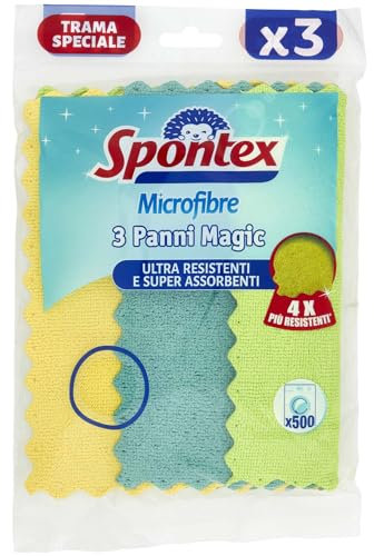 Spontex, Magic Tücher, Aqua-Plus Technologie mit Mikrofaser, 1er Pack (1 x 3 Stück)