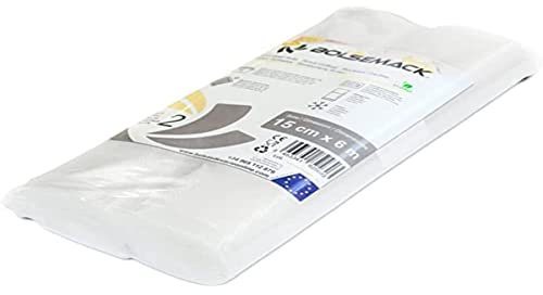 2 Rouleaux pour Appareil de Mise Sous Vide (15 cm x 6 mètres) Sacs Sous Vide Alimentaire…