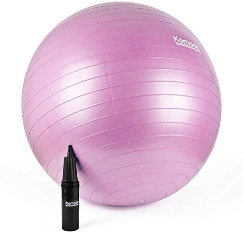 TekBox Komodo Exercise Ball for Yoga Pilates Fitness Pregnancy (85cm, Pink)