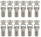12 Pièces Attache Capot Fermeture à Levier Moraillon de Porte,Oquet à Ressort Bascule Acier pour Ressort Boucle de Verrouillage Coffre à Outils,Armoire Verrous