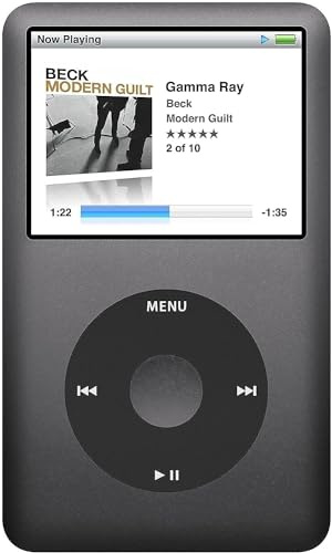 SAJPO Original Appleipod kompatibel med mp3 mp4 Player Apple iPod 120 GB svart klassisk 7:e generationen