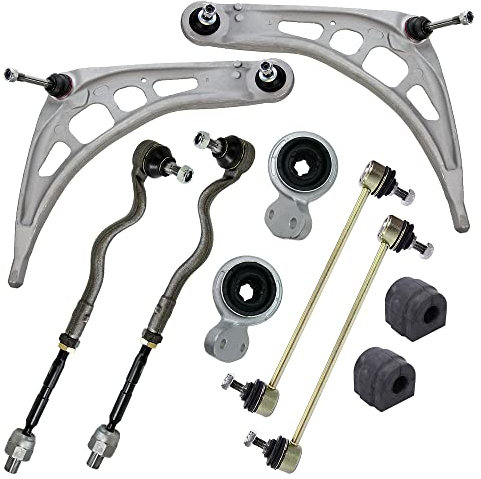 ATEC Germany 2x bras de suspension avant en bas à gauche à droite, 2x barre de couplage avant, 2x tête de barre d'accouplement, Compatible avec BMW Série 3 (E46), Z4 (E86) (E85)