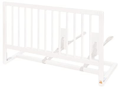 PINOLINO Bettschutzgitter Classic für Boxspringbetten – Massivholz, Faltbar, Reisefreundlich, Buche weiß lackiert, mit Verbindungsgurt, Keine Montage