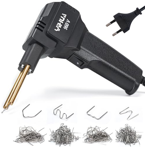 YIHUA 960-V saldatore per plastica con luce a LED 200 graffette calde per la riparazione di crepe plastiche, paraurti auto e serbatoi di carburante in plastica(EU Plug)