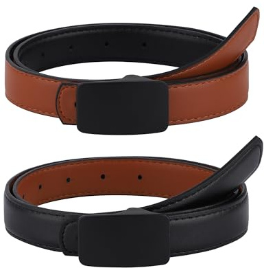 Kajeer Reversible Belts for Boys - Kids Leather Belt Black & Brown Boys PU Leather Belt for School Uniform Pants