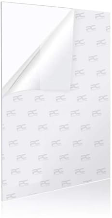 Procut Global 10x8 Clear Acrylic Plexiglass Sheet – 1mm Transparent Perspex Sheet for Picture Frames, DIY Crafts, Art Projects, Painting Displays, and Crafting Needs.