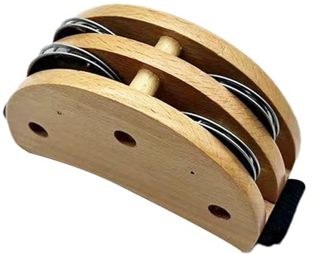 Tamburello a pedale, percussioni a piede | Percussioni di tamburello a piede | Strumento musicale con cinturino elastico, agitatori a percussione con campana in metallo per chitarra e batteria