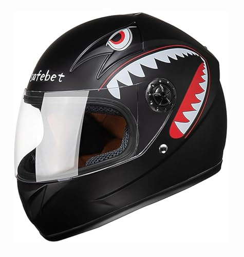 DOT-Geprüfter Motorrad-Integralhelm Für Kinder, Go-Kart-Helm Für Elektroroller, Mopedhelm, Dirtbike-Allrad-ATV-Helm Für Kinder, Jungen Und Mädchen, Für 3–14 Jahre B,46-52cm