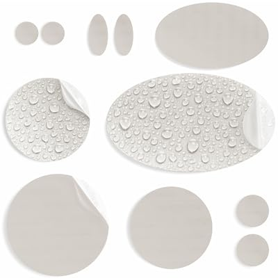 aZengear Self-Adhesive Repair Patches (30+ Colours) for Down Jackets, Puffer Coats, Tents, Upholstery - Waterproof, Tear-Cold-Heat-Resistant Nylon Polyester Fabric (11 Pcs, Stone White)