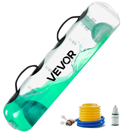 VEVOR Wassergewichte Aquabag Trainings-Powerbags, 31,75 kg verstellbares tragbare Fitnessgeräte für Stabilität und Ganzkörpertraining, für Gleichgewichtstraining, Fitnessstudio-Übungen, klar