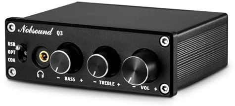 Nobsound Audio Q3 Kopfhörer Verstärker Mini Stereo DAC USB/Optisch/Koaxial zu RCA AUX 24 Bit/192 kHz Digital zu Analog Audio Converter Decoder für Heimkino/Fernseher Aktivlautsprecher
