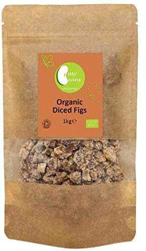 Organic Sun Dried Chopped/Diced Figs - Certified Organic - by Busy Beans Organic (1kg)