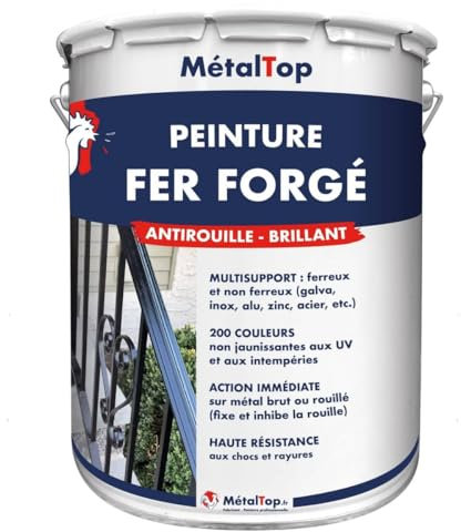 Metaltop - Peinture Fer Forge - Ivoire - Ton pierre - RAL 1015 - Pot 1 L