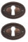 cyclingcolors 2x Roseta placa de llave cubierta bocallave cerradura antigua mueble acabado bronce 26 x 37 mm