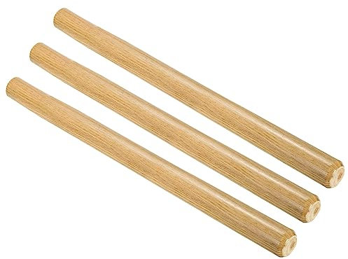 PATIKIL 28 Pulgadas Pala Madera Mango, Paquete 3 Paquete Jardín Pala Mango Reemplazo Mangos Madera Dura para Redondo Ojo Azada Pala Paleta