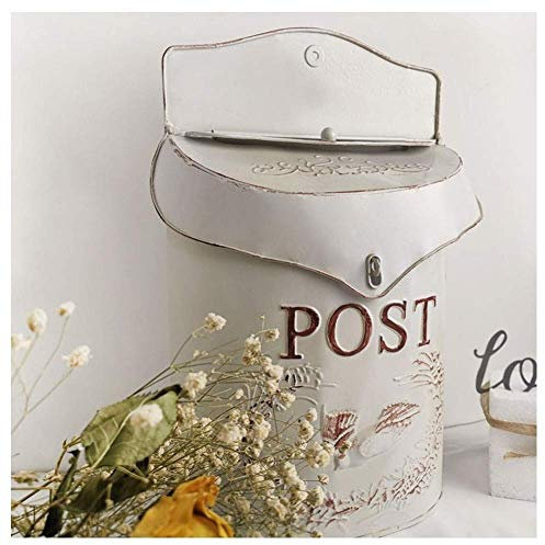 Wall Mounted Post Box Wall Mount Letterboxes Postbox For Outside Mailbox Post Box Vintage Wrought Iron Villa Mailbox For Office Company Outdoor Drop Box (B) (A) (D)