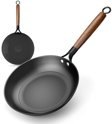 YUTANN Gusseisenpfanne 20 cm, Bratpfanne aus Massivem Gusseisen