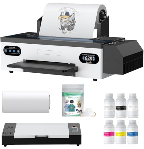 SENORTIAN A3 DTF Transfer Printer with Oven Bundle Set, L1800 DTF Printer Machine 13 Max Print Width, High Speed, Safety Print Software, Roll Feeder for Dark and Light T-Shirt Printing and Hoodies