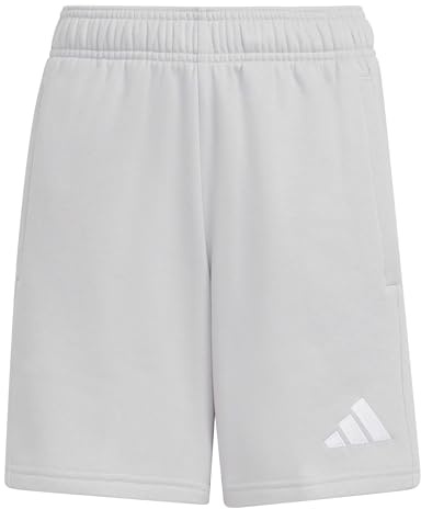 adidas Unisex Kids Entrada26 Sweat Kids Shorts, Team Light Grey/White, 15-16 Years