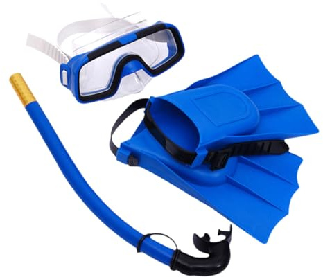 ifundom Set da Snorkeling per Ragazzo Ragazza Maschera Subacquea e Boccaglio in Pvc, Cinturino Regolabile e Comfort Aggiunto per Avventure Outdoor e Vacanze in Famiglia