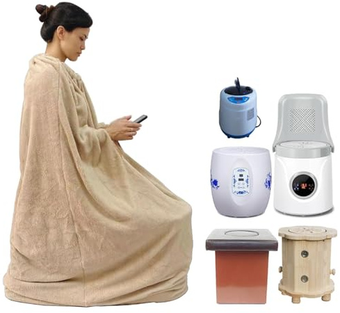 Mujeres de túnica de sauna, túnica de spa | Bata de baño de la capa de vapor | Suave acogedor cuerpo completo unisex bata de vapor térmico sauna fumigation hotel casa