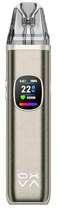 GLOWELL Ox-va Kit Xlim Pro 2 DNA Kit 1300mAh built-in Battery 2ml 0.6ohm+0.8ohm Stainless Steel Cartridge Electronic Cigarette Vaporizer (No Liquid, No Nicotine) (Silk Brown)
