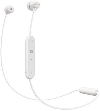 Sony WI-C300 Kabelloser In-Ohr Kopfhörer (Neckband Design, Bluetooth, NFC, Headset mit Mikrofon für Telefon & PC/Laptop, bis zu 8 Stunden Akkulaufzeit, Voice Assistant) weiß