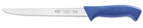Sanelli Linea Skin, Coltello Filettare Pesce flex professionale cm.22, Acciaio inossidabile, Blu, Lunghezza lama 22 cm.