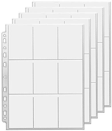 LOVEXIU Sammelalbum Karten 225 Taschen, Sammelkarten Album 25 Seiten Pro 9-Taschen Sammelkartenmappe Transparent für Maximal 450 Karten, Sammelhüllen Gut für eine Vielzahl von Ringbücher