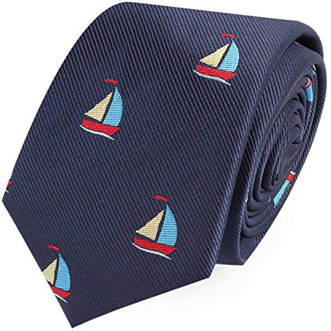 AUSCUFFLINKS Cravatte Sportive e Speciali da Uomo | Cravatta Magra Intrecciata | Regalo per Collega di Lavoro, Barca a Vela, M