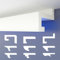 HEXIMO LED-Schattenfugenprofil Stuckleisten, indirekte Beleuchtung XPS-Styropor-Trockenbau-Deckenstuck dekorative Lichtdeckenleisten (30,6 Meter HLED 8)