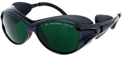 MCWlaser Professionella LED-terapiglasögon med röd och blå ljus, 200 nm-2 000 nm IPL-laser, skyddsglasögon för hårborttagning, UV400 solglasögon, kosmetologi, ögonskyddsstil 2