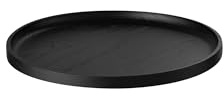blomus Serviertablett -OKU- | Dekotablett rund aus FSC zertifiziertem Eichenholz | Farbe Schwarz | Ø25 x 2H cm | Größe S